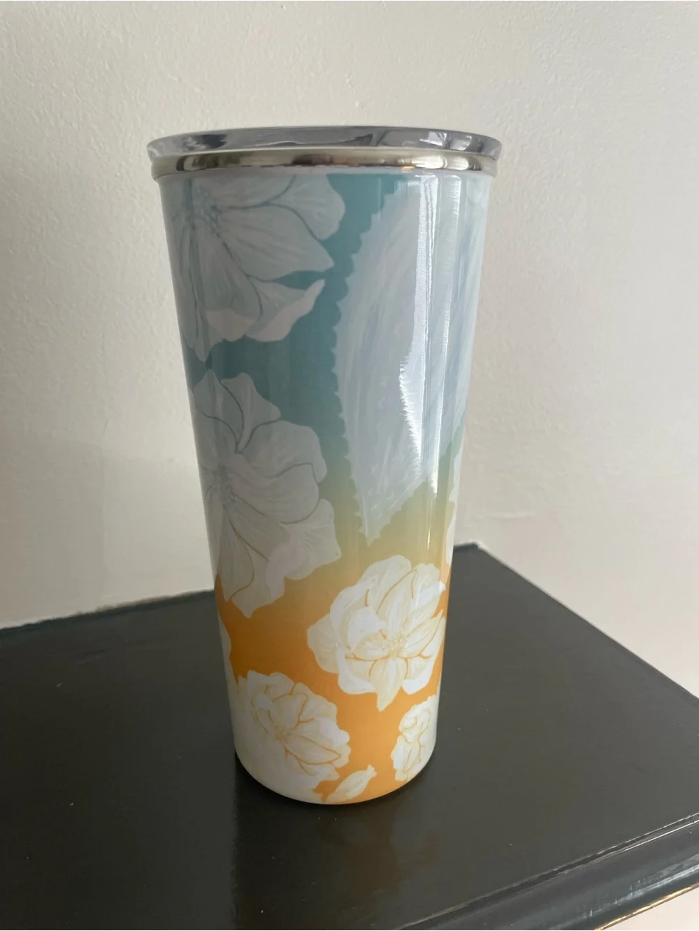 NEW Starbucks Stainless Steel Mercury Cactus Sunprint Tumbler-Blue/Orange Ombre